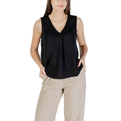 Black Recycled Polyester Tank Top