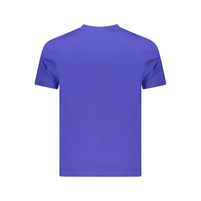 Blue Cotton Men T-Shirt