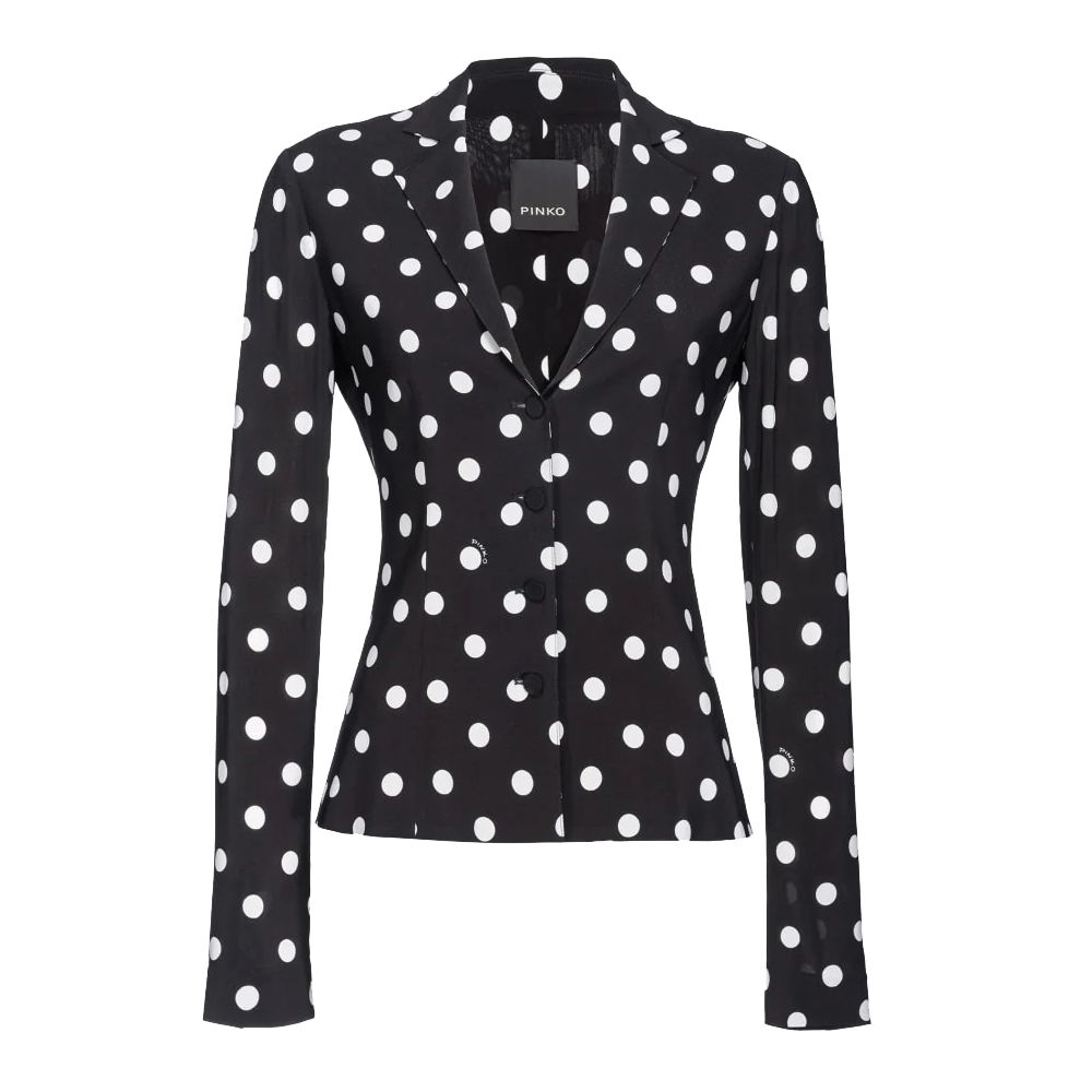 Black Viscose Women Blazer