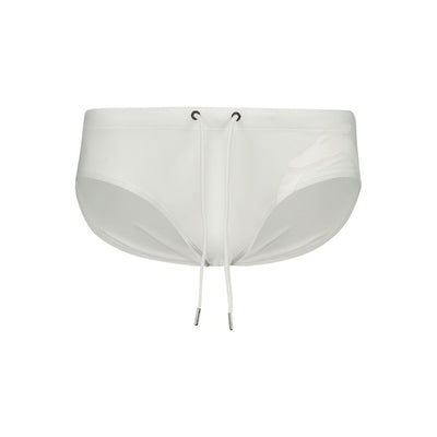 White Elastane Swimwear