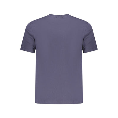Blue Cotton Men T-Shirt