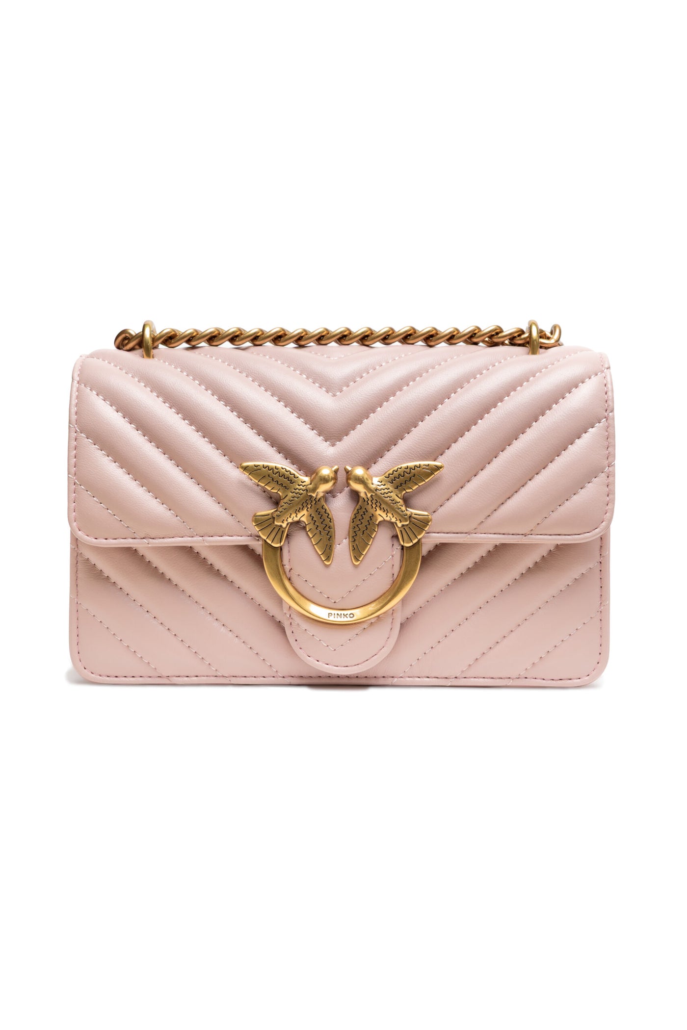 Powder Pink Mini Love Bag One Chevron