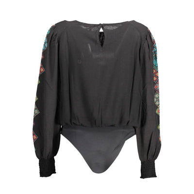 Black Elastane Bodysuit