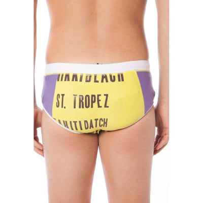 Yellow Elastane Swimwear